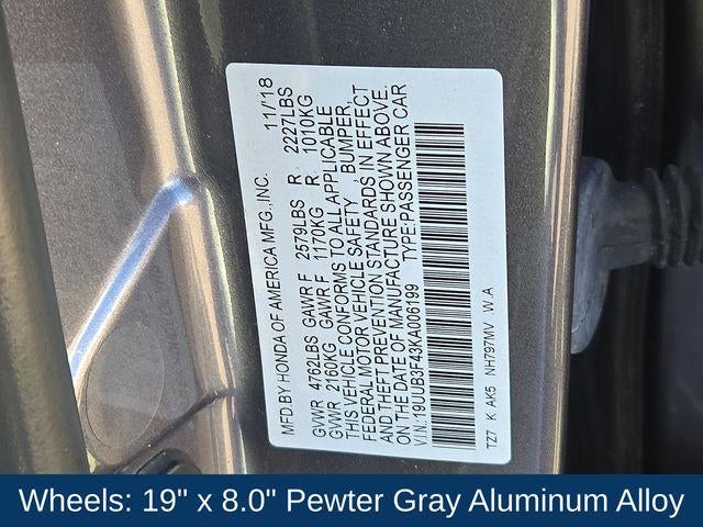 2019 Acura TLX w/Technology Pkg