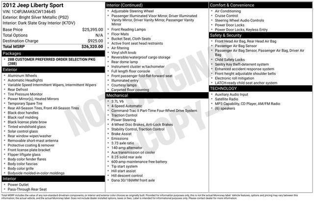 2012 Jeep Liberty Sport