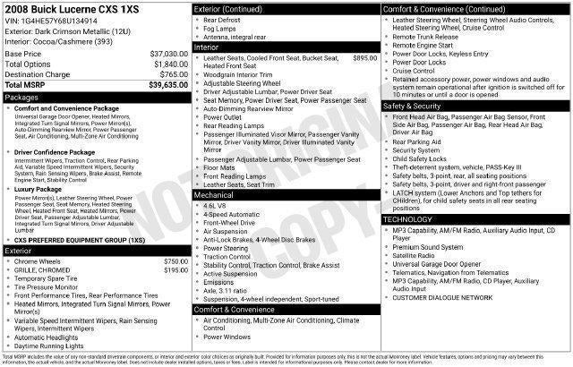 2008 Buick Lucerne CXS