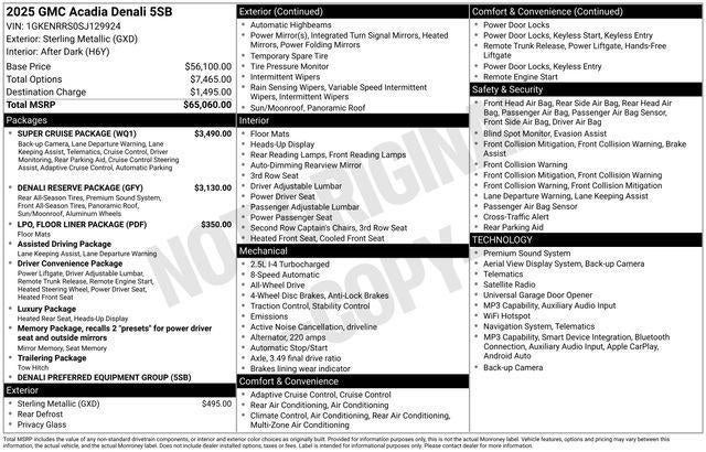 2025 GMC Acadia Denali