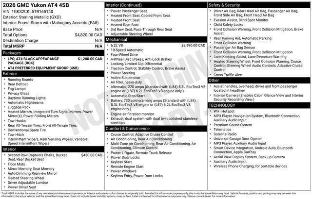 2026 GMC Yukon AT4