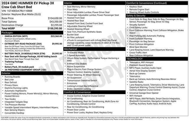 2024 GMC HUMMER EV Pickup 3X OMEGA LIMITED EDITION