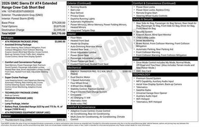 2026 GMC Sierra EV AT4 Extended Range