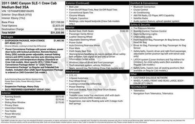 2011 GMC Canyon SLE1