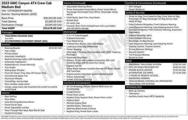 2023 GMC Canyon 4WD AT4