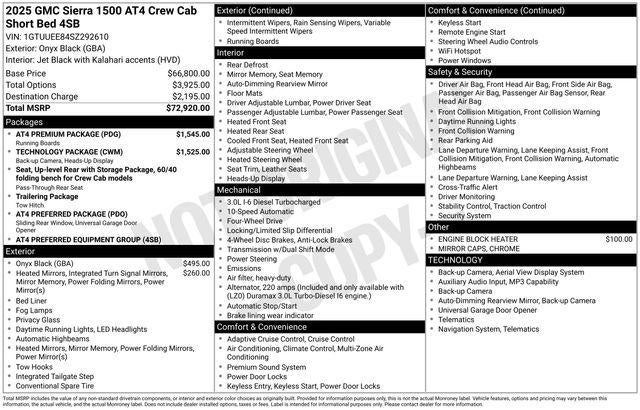 2025 GMC Sierra 1500 AT4