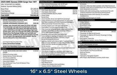 2025 GMC Savana Cargo Base