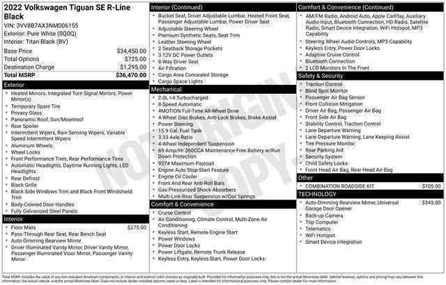 2022 Volkswagen Tiguan SE R-Line Black