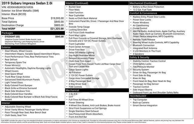2019 Subaru Impreza Base