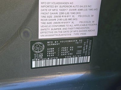 2018 Volkswagen Golf R Base