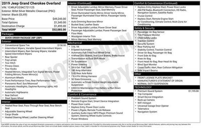 2019 Jeep Grand Cherokee Overland