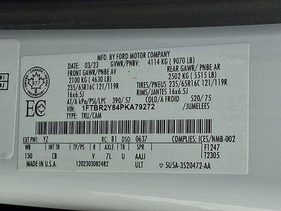 2023 Ford Transit Cargo Van Base