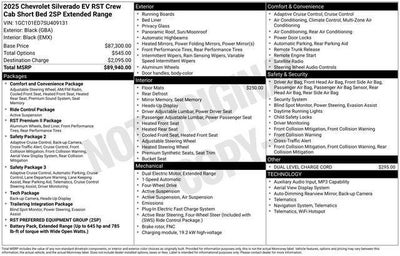 2025 Chevrolet Silverado EV RST - Extended Range