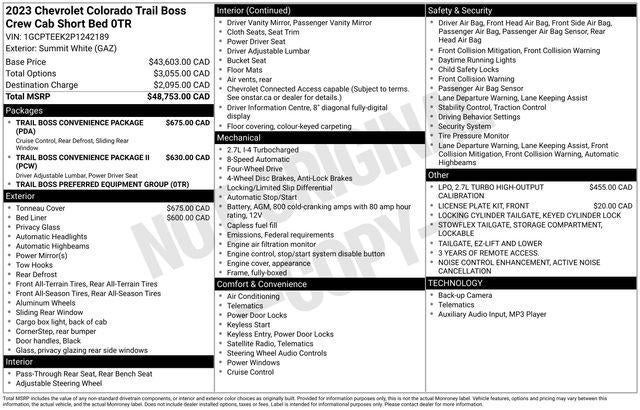 2023 Chevrolet Colorado Trail Boss