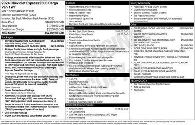 2024 Chevrolet Express Cargo 2500 Base