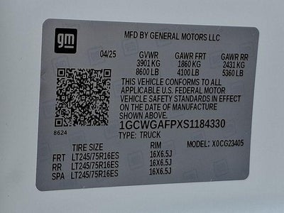 2025 Chevrolet Express Cargo Base