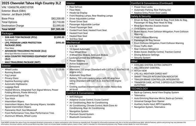 2025 Chevrolet Tahoe High Country