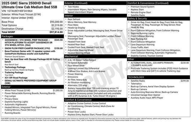 2025 GMC Sierra 2500 HD Denali Ultimate