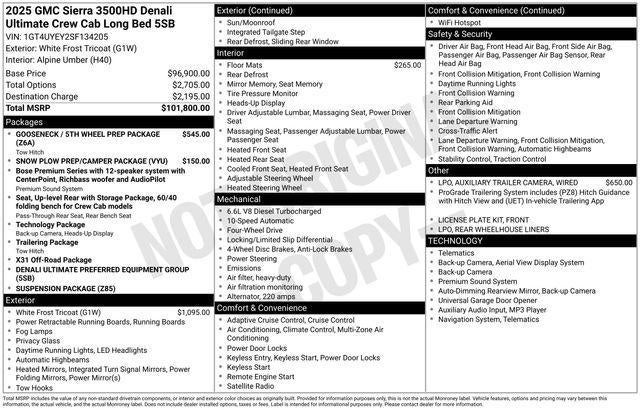 2025 GMC Sierra 3500 HD Denali Ultimate DRW
