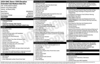 2026 GMC Sierra 1500 Elevation