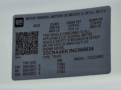 2022 Chevrolet Silverado 1500 WT