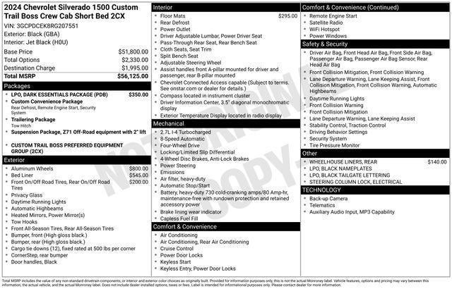 2024 Chevrolet Silverado 1500 Custom Trail Boss