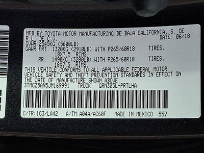 2018 Toyota Tacoma SR