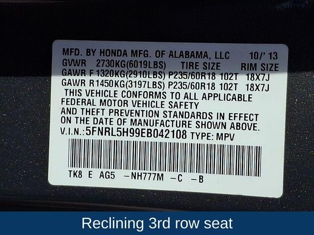 2014 Honda Odyssey Touring