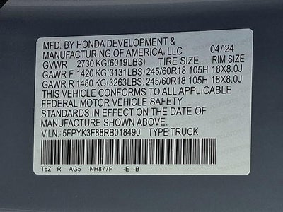 2024 Honda Ridgeline Black Edition