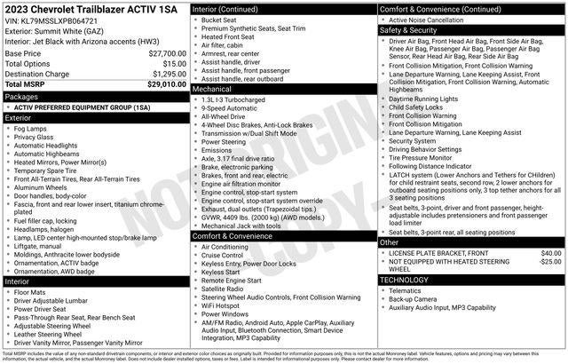 2023 Chevrolet Trailblazer ACTIV