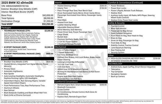 2025 BMW X2 xDrive28i