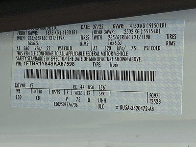 2025 Ford Transit Cargo Van Base