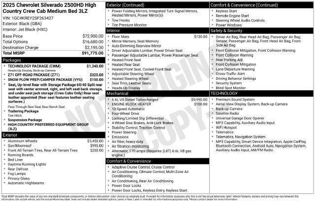2025 Chevrolet Silverado 2500 HD High Country