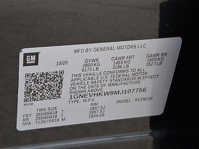 2021 Chevrolet Traverse LT Leather