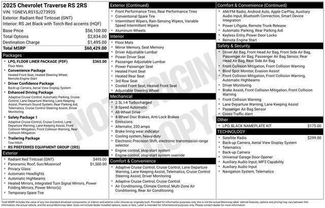 2025 Chevrolet Traverse RS