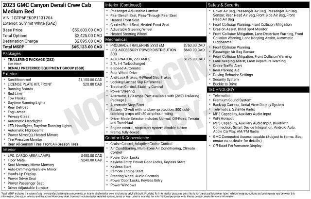 2023 GMC Canyon 4WD Denali