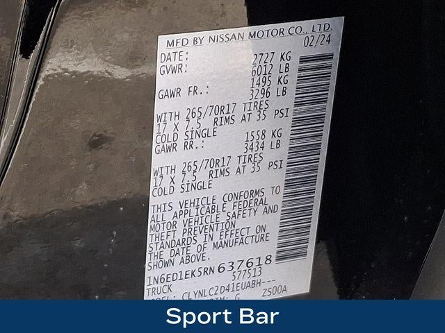 2024 Nissan Frontier Crew Cab SV 4x4