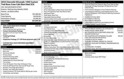 2023 Chevrolet Silverado 1500 Custom Trail Boss