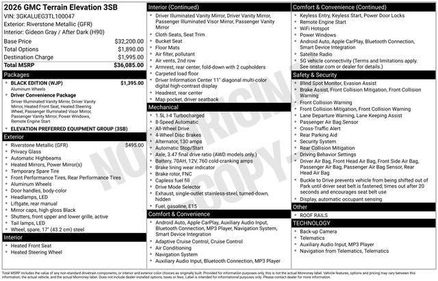 2026 GMC Terrain Elevation