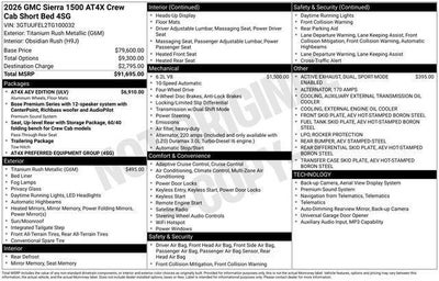 2026 GMC Sierra 1500 AT4X