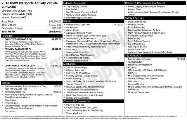 2018 BMW X3 xDrive30i
