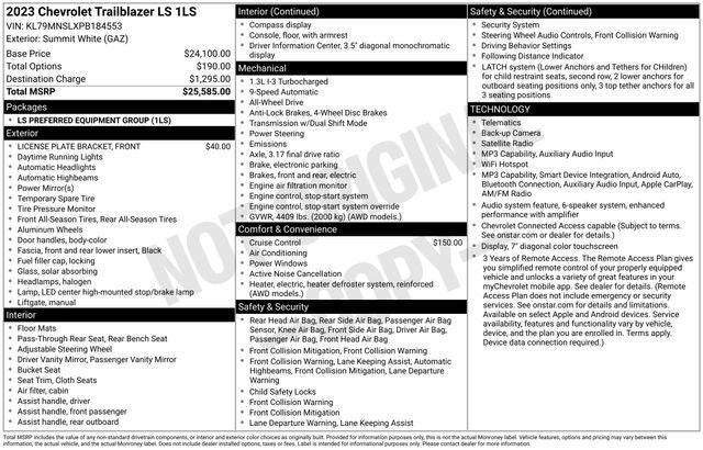 2023 Chevrolet Trailblazer LS