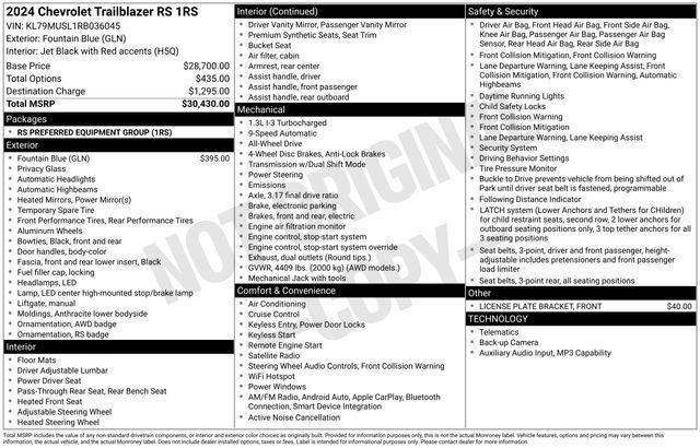 2024 Chevrolet Trailblazer RS