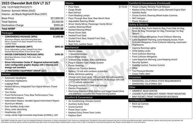 2023 Chevrolet Bolt EUV LT