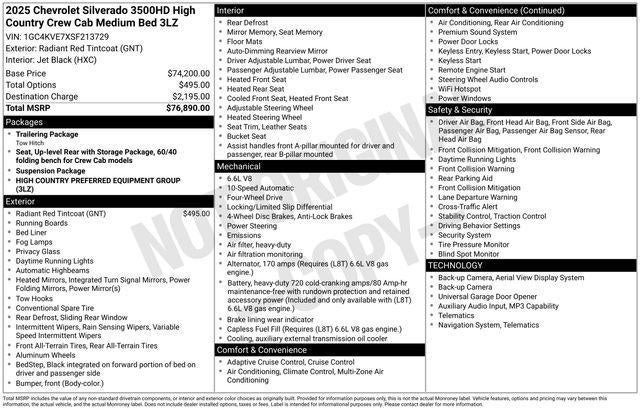 2025 Chevrolet Silverado 3500 HD High Country