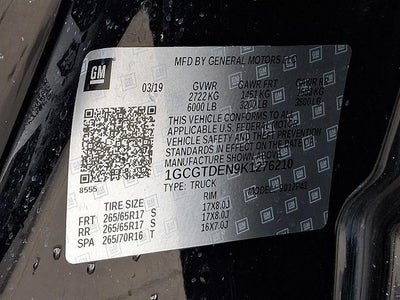 2019 Chevrolet Colorado 4WD Z71 Z71 Midnight Edition