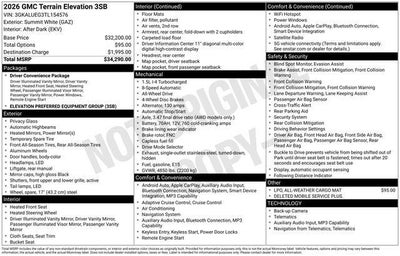2026 GMC Terrain Elevation