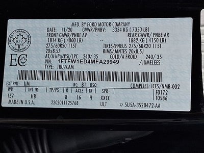 2021 Ford F-150 LARIAT