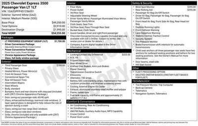 2025 Chevrolet Express Passenger 1LT