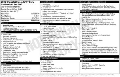 2025 Chevrolet Colorado 2WD Work Truck